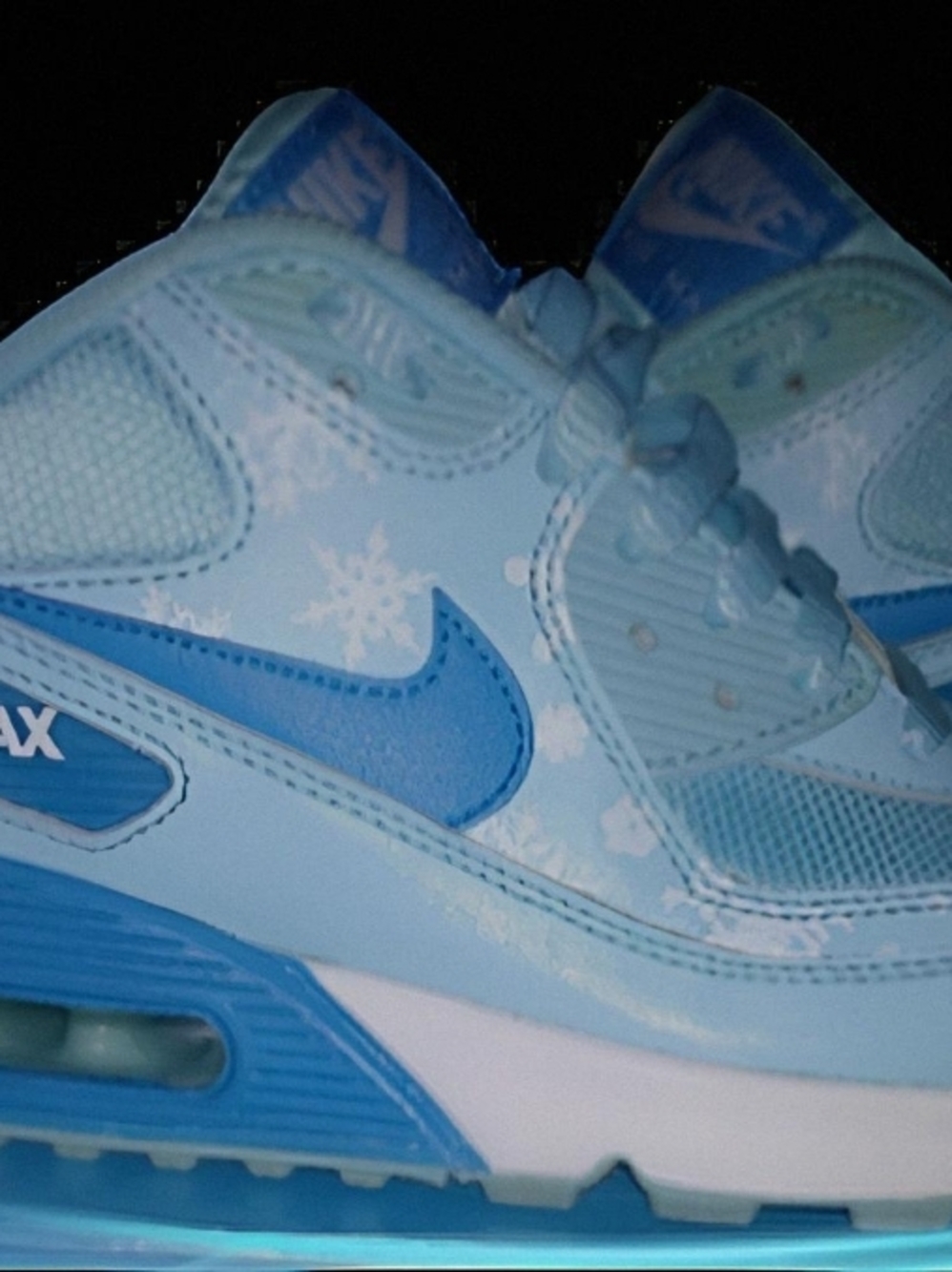 Nike Light Blue Snowflake Air Max Sneakers